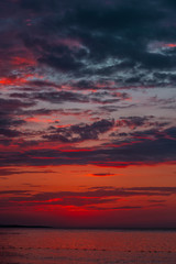 beautiful sunset at the beach