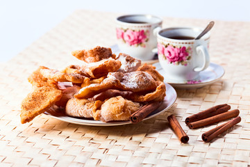 deep fried pastry with  cinnamon