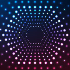 hexagonal border with light effects