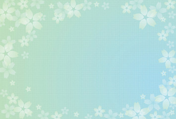 背景テンプレート　桜　ポストカード