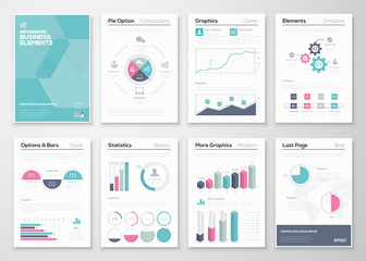 Infographics business vector elements for corporate brochures