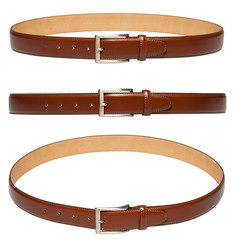 Brown leather belt