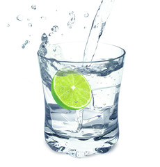 water and lime