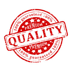 Red stamp - premium quality guaranteed - vector
