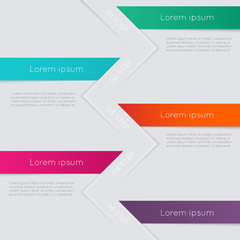 Vector colorful text box, trendy colors