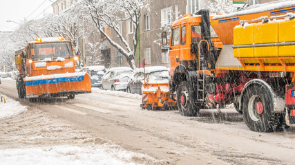extreme snowfall in european city