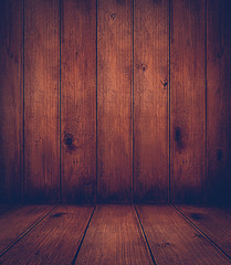 Old dark brown retro style wood texture background