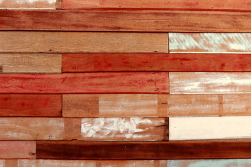 Horizontal wooden wall texture background.