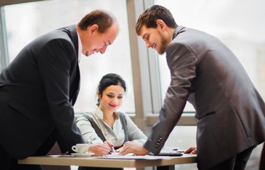 Business team working together