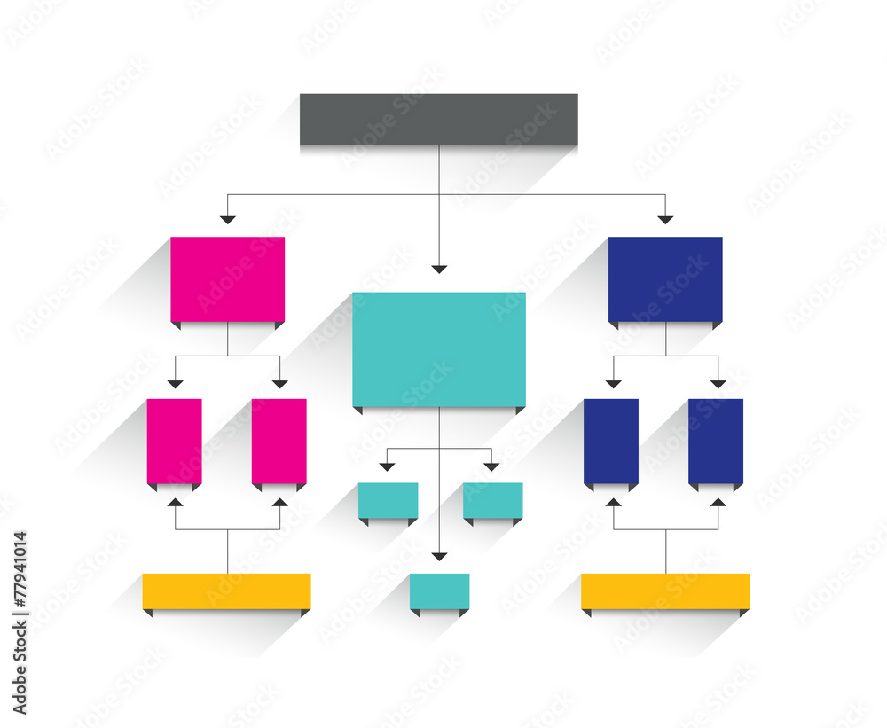 Poster flowchart tab. infographic element.