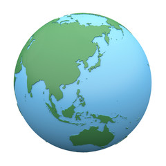 Earth, World Globe, Asia