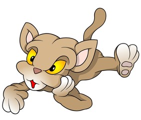 Laying Dreamy Brown Cat