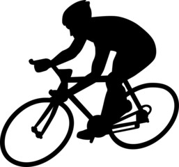 Cycle Racing Silhouette - obrazy, fototapety, plakaty