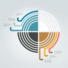 Round template. Circle diagram, scheme. Infographics elements.