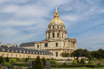 Fototapeta na wymiar Palace des Invalides in Paris, France.