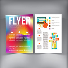 Abstract  Brochure Flyer design vector template.