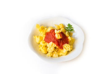 Sacchettini al sugo, italian pasta