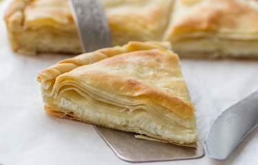Tiropita - Greek pie made of Filo dough with cheese
