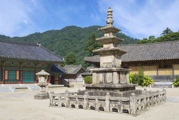 Beautiful Haeinsa temple exterior, South Korea.