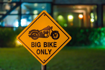 Big bike sign
