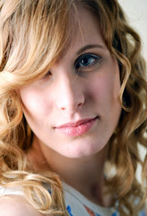 young Woman with curly Hair