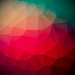 Abstract Vector Retro Red Triangle Background