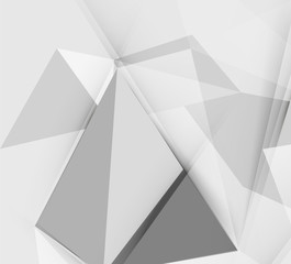 Grey triangular vector abstract background