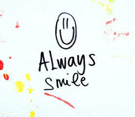 always smile text