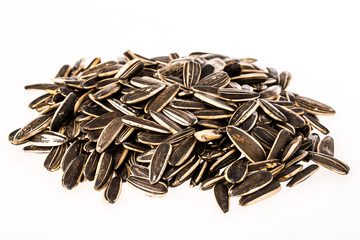 sun flower seed on white background