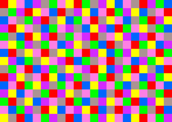 Bunte Quadrate in kräftigen Farben dicht an dicht gesetzt