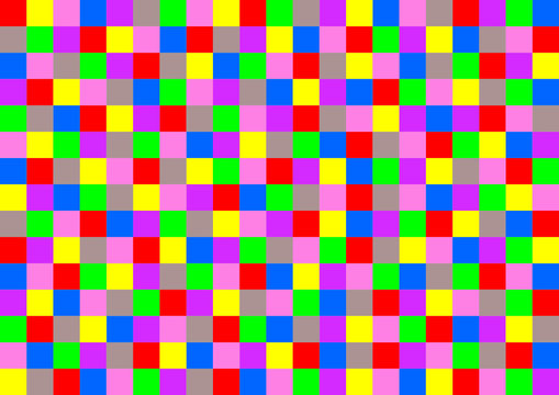 Bunte Quadrate in kräftigen Farben dicht an dicht gesetzt © mkabeck