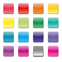 Set of templates of color icons, vector illustration.