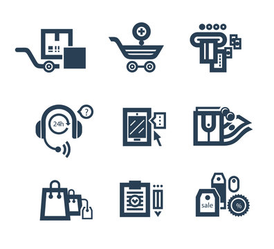 Collection of shopping icons