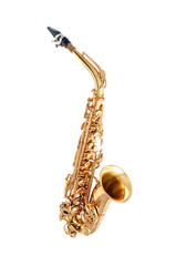 Naklejka premium Saxophone isolated