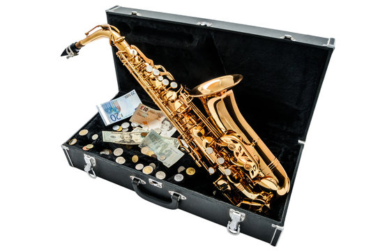Saxophone with money