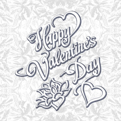 HAPPY VALENTINeS DAY hand lettering handmade calligraphy vector