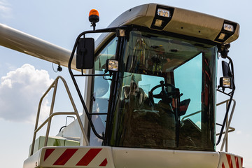 Cab of combine harvester