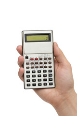 calculator on the white background
