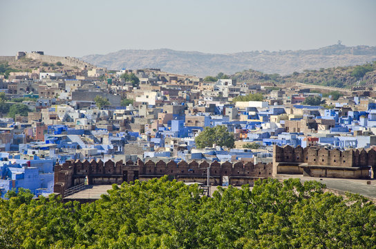 Jodhpur blue city view from  Mehrangarh Fort, Rajasthan, India