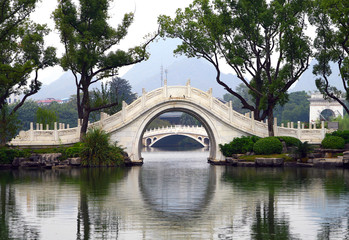 White bridges in Guilin, China