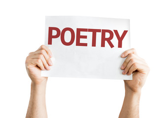 Fototapeta premium Poetry card isolated on white background