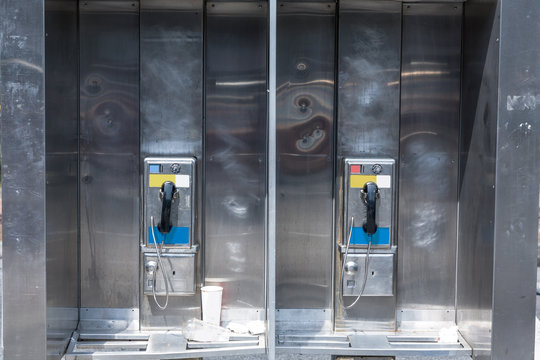 typical payphone in new york city