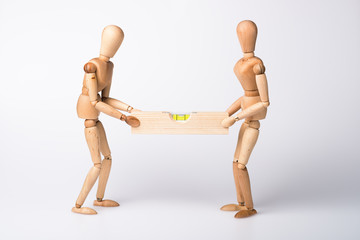 Bauarbeiter, Wasserwaage