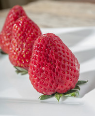 Strawberry  on white background close up