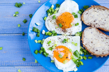 Valentines delicious breakfast poached eggs hearts