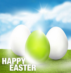 Easter sunny sky illustration