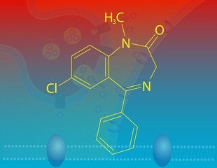 Diazepam molecular structure
