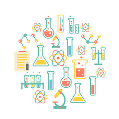 chemistry icons background
