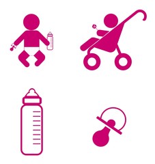 Bébé en 4 icônes