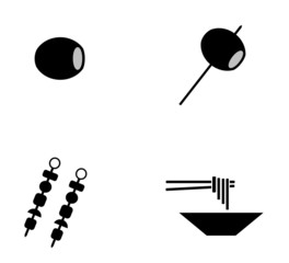Nourriture en 4 icônes
